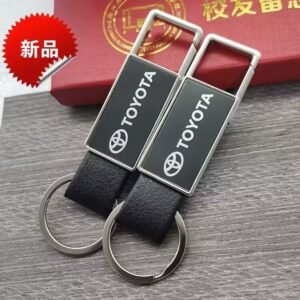 Toyota leather brand keychain