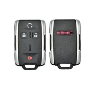 3+1 button GM key case (metallic silver)