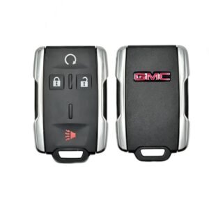 3+1 button GM key case (metallic silver)