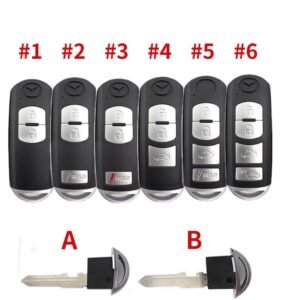 2/3/4 Button for Mazda remote control smart key replacement shell