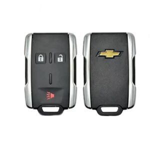2+1 button Chevrolet key shell (metallic silver)