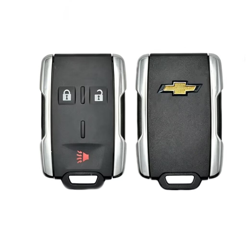 2+1 button Chevrolet key shell (metallic silver)