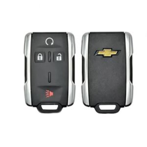 3+1 button Chevrolet key shell (metallic silver)