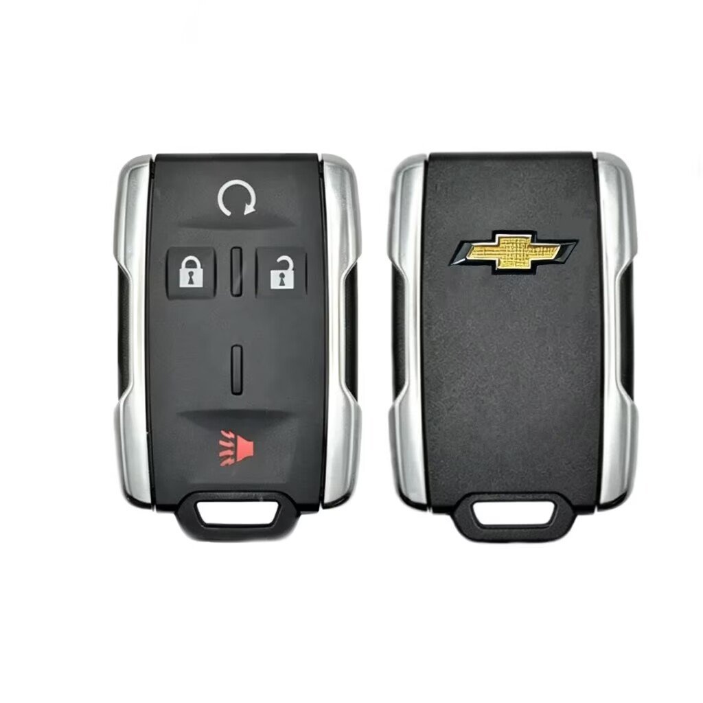3+1 button Chevrolet key shell (metallic silver)