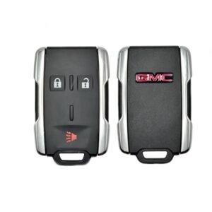 2+1 button GM key case (metallic silver)