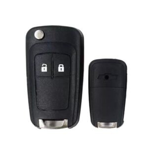 2 Button Chevrolet Flip Remote Key Shell With Cross Type Logo