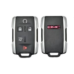 4+1 button GM key case (metallic silver)