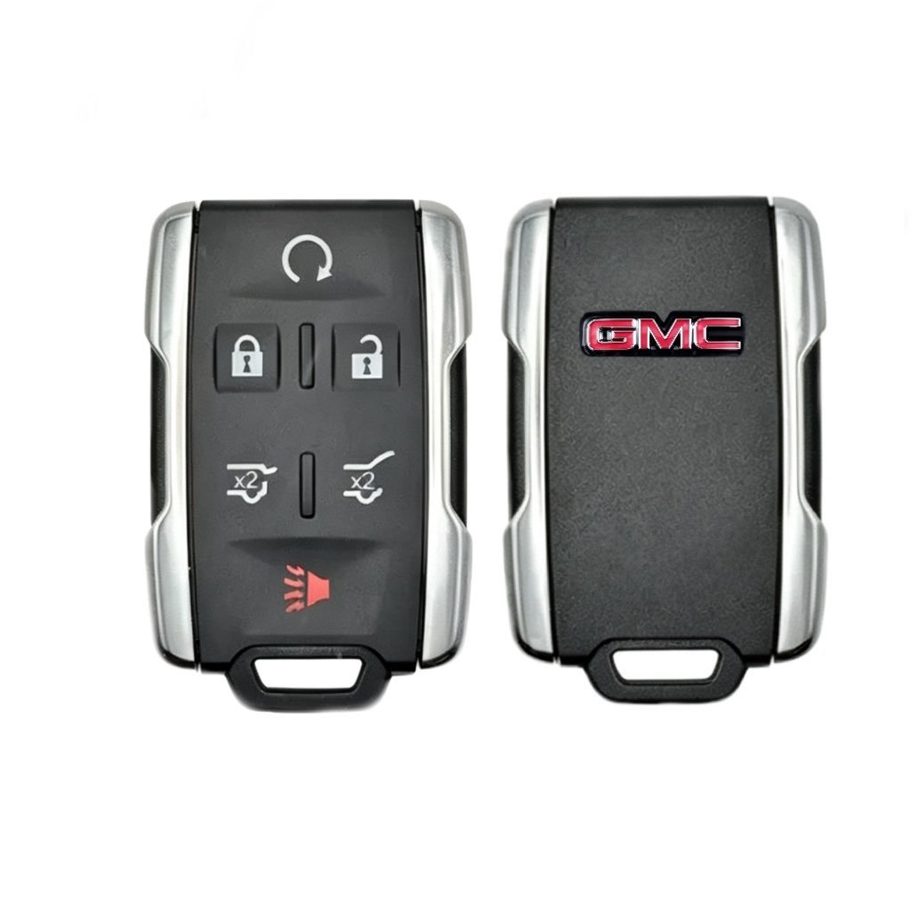 5+1 button GM key case (metallic silver)