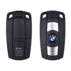 BMW 5 Series 3 Button Remote Key Blank Shell With Blade And Words On The Back(868Mhz Words On Back)with battery door