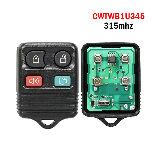 4-Button Applicable to Ford Key Remote Control FCCID: CWTWB1U345 Single Frequency 315 Frequency