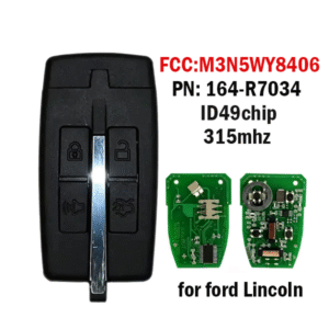 4-Button Compatible with Ford Lincoln Smart Key Fcc: M3N5WY8406 315MHZ 46chip
