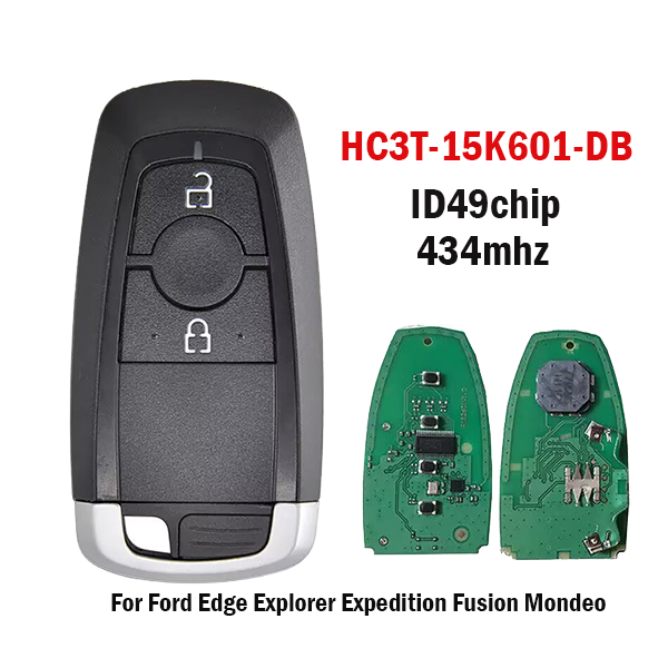 2Button Remote Car Key 434MHZ ID49 CHIP HC3T-15K601-DB For Ford Edge Explorer Expedition Fusion Mondeo