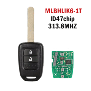 MLBHLIK6-1T is suitable for Honda 2-button straight remote car keys with ID47 chip 313.8MHz.