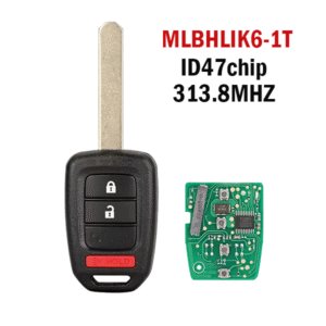 MLBHLIK6-1T is suitable for Honda 2+1button straight remote car keys with ID47 chip 313.8MHz.