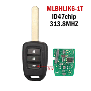 MLBHLIK6-1T is suitable for Honda 3button straight remote car keys with ID47 chip 313.8MHz(SUV)