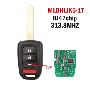 MLBHLIK6-1T is suitable for Honda 3+1button straight remote car keys with ID47 chip 313.8MHz(SUV)