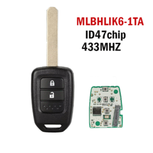 MLBHL1K6-1TA is suitable for Honda 2-button straight remote car keys with ID47 chip 433MHz.