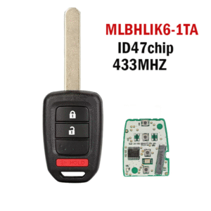 MLBHL1K6-1TA is suitable for Honda 2-button straight remote car keys with ID47 chip 433MHz.