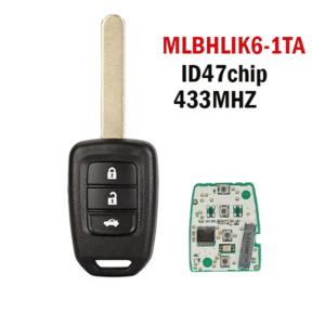 MLBHL1K6-1TA is suitable for Honda 3button straight remote car keys with ID47 chip 433MHz.