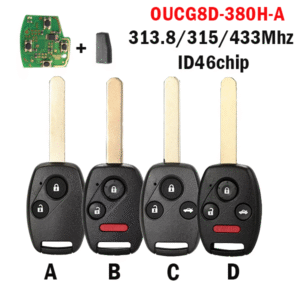 Suitable for 2/3/4 button Honda car key remote control FCCID:OUGC8D-380H-A 313.8/315/433MHz 46chip
