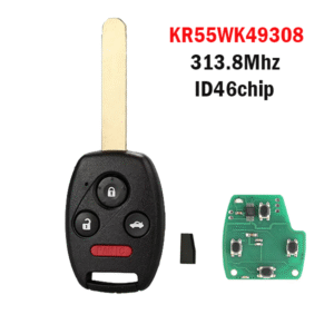 4button Honda Accord KR55WK49308 remote car key 313.8MHz ID46 separate chip