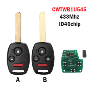 3/4 buttons are compatible with Honda straight remote key ID46 chip 433 frequency CWTWB1U545