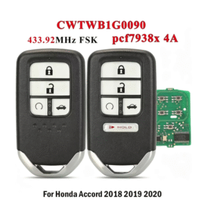 FCC: CWTWB1G0090 is applicable to Honda 10th Generation Accord 18-21 smart car key remote control 4A chip 433MHz