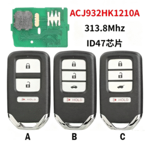 FCC: ACJ932HK1210A is suitable for Honda Accord and Civic smart key remote keys 313.8MHz ID47