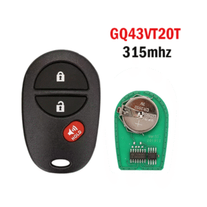 3button Toyota Sequoia split remote control car key 315MHz frequency GQ43VT20T