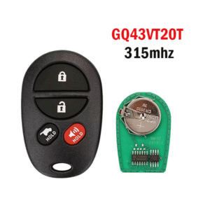 4button Toyota Sequoia split remote control car key 315MHz frequency GQ43VT20T