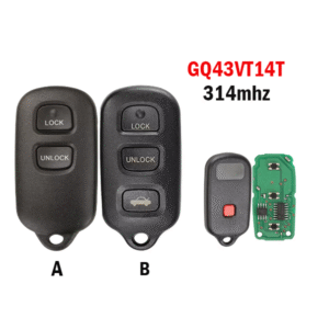 Suitable for Toyota 2+1/3+1 button remote control car key GQ43VT14T 314MHz