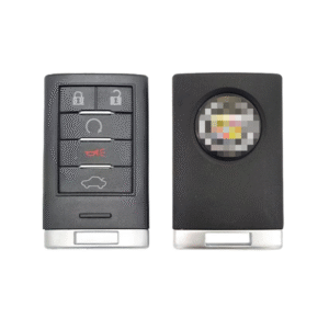 Cadillac 5 button smart key card shell with blade and battery clamp