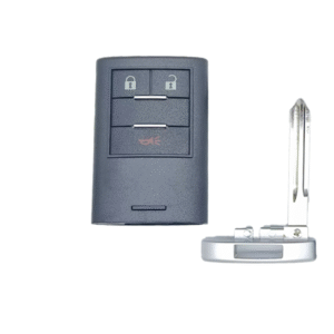 Cadillac 3 button smart key card shell with blade and battery clamp