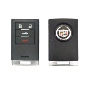 Cadillac 4 button smart key card shell with blade and battery clamp