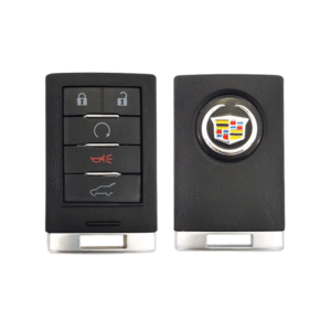 Cadillac 5 button smart key card shell with blade and battery clamp