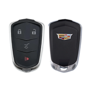 Cadillac 4 button smart key card shell with blade and battery clamp with Shield logo(SUV)