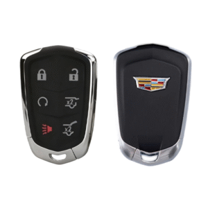 Cadillac 6 button smart key card shell with blade and battery clamp with Shield logo