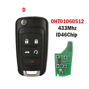 2/3/4/5 Buttons Remote Car Key Fob OHT01060512 433Mhz ID46 Chip For Chevrolet Aveo Cruze Orlando