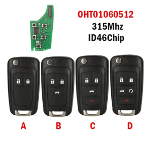 2/3/4/5 Buttons Remote Car Key Fob OHT01060512 315Mhz ID46 Chip For Chevrolet Aveo Cruze Orlando
