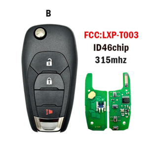 2/3/4-Button Remote Key (LXP-T003, 315MHz, ID46 Chip) – Compatible with Chevrolet Colorado, Cruze, and Trailblazer