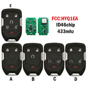 3/4/5/6-Button Smart Key for Chevrolet/GMC, Chip 46, 433MHz, HYQ1EA