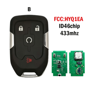 3/4/5/6-Button Smart Key for Chevrolet/GMC, Chip 46, 433MHz, HYQ1EA