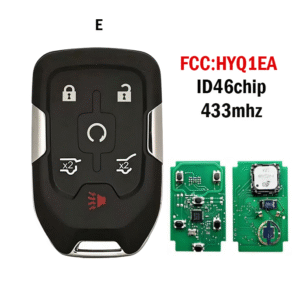 3/4/5/6-Button Smart Key for Chevrolet/GMC, Chip 46, 433MHz, HYQ1EA