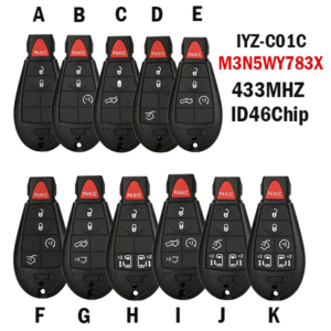 3/4/5/6/7Buttons Remote Key Fobik Card For Jeep Chrysler Dodge With ID46 Chip FCC:M3N5WY783X