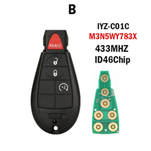 3/4/5/6/7Buttons Remote Key Fobik Card For Jeep Chrysler Dodge With ID46 Chip FCC:M3N5WY783X