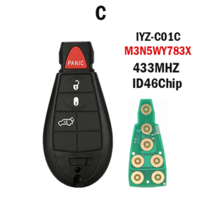 3/4/5/6/7Buttons Remote Key Fobik Card For Jeep Chrysler Dodge With ID46 Chip FCC:M3N5WY783X