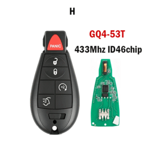 GQ4-53T-3/4/5/6/7Buttons Remote Car key For  433Mhz PCF7961A Chip For Dodge RAM  chrysler jeep Car keys