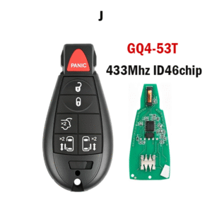 GQ4-53T-3/4/5/6/7Buttons Remote Car key For  433Mhz PCF7961A Chip For Dodge RAM  chrysler jeep Car keys