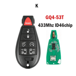 GQ4-53T-3/4/5/6/7Buttons Remote Car key For  433Mhz PCF7961A Chip For Dodge RAM  chrysler jeep Car keys