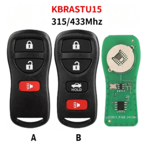 3/4 button KBRASTU15 is suitable for Nissan radio wave remote control car key 315/433mhz